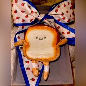 Mr. Toasty Coin Purse with Strawberries Twilly. New!